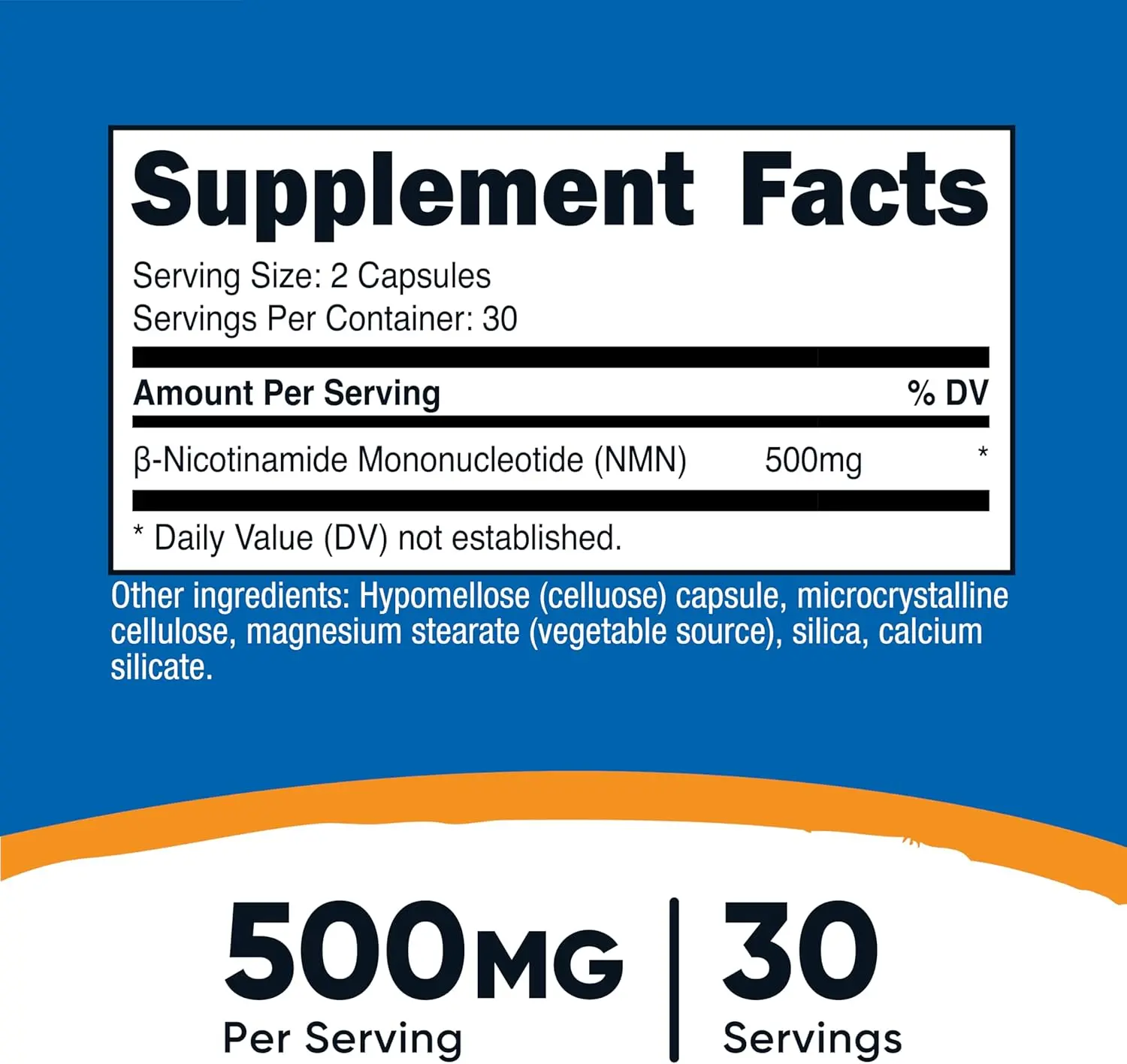 Nutricost NMN (Nicotinamide Mononucleotide) 500mg Capsules